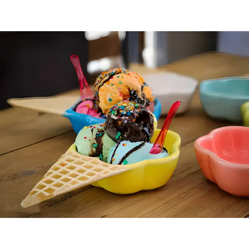 کاسه سرامیکی مدل بستنی خوری بسته 6 عددی