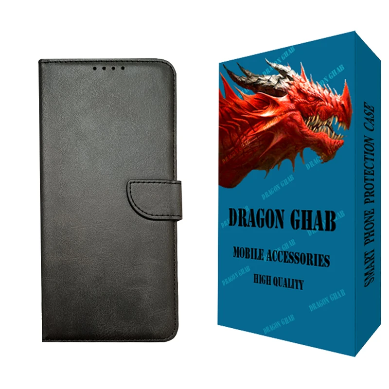 کیف کلاسوری دراگون قاب مدل چرمی طرح CUT مناسب برای گوشی موبایل سامسونگ Galaxy J6 plus