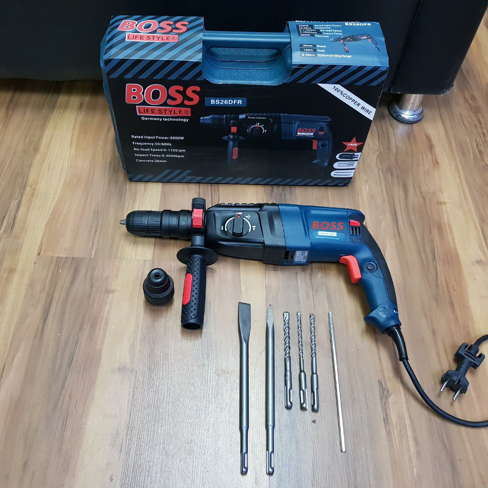 مجموعه 9 عددی دریل بتن کن صنعتی باس مدل LIFE-STYLE