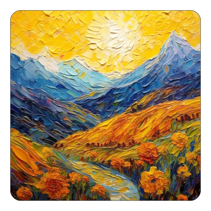 مگنت کاکتی طرح نقاشی رنگ روغن مدل mp71919