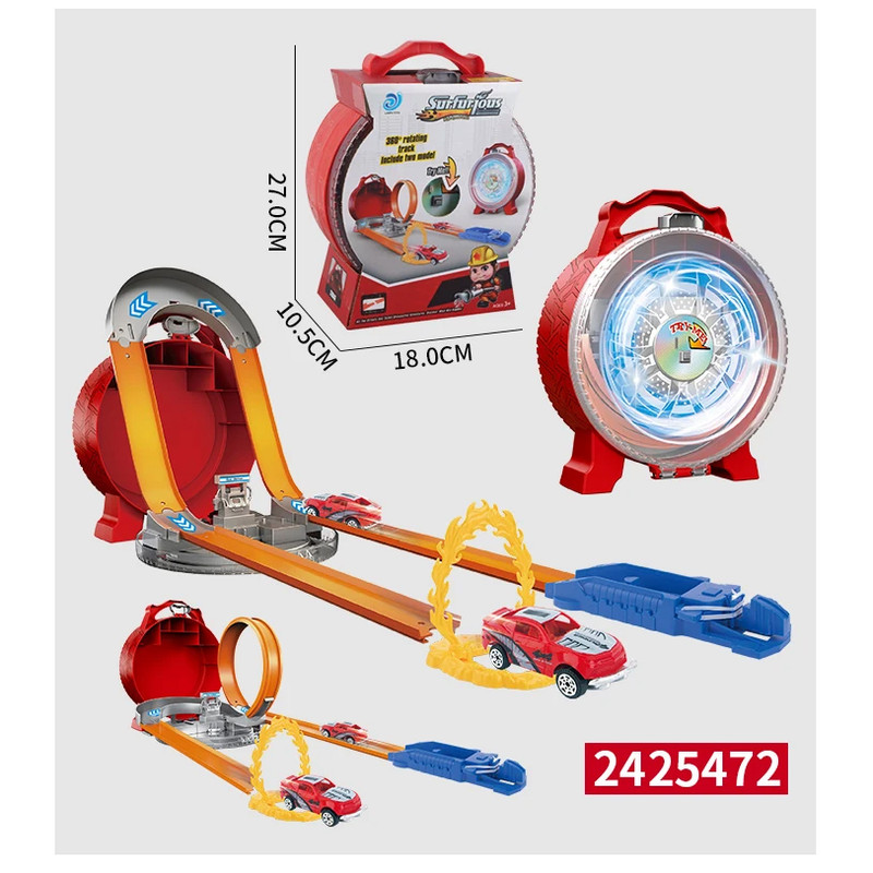 کیت ماشین بازی مدل ریسینگ 360 درجه طرح چراغدار کد 8899/26 کیت ماشین بازی مدل ریسینگ 360 درجه طرح چراغدار کد 8899/26