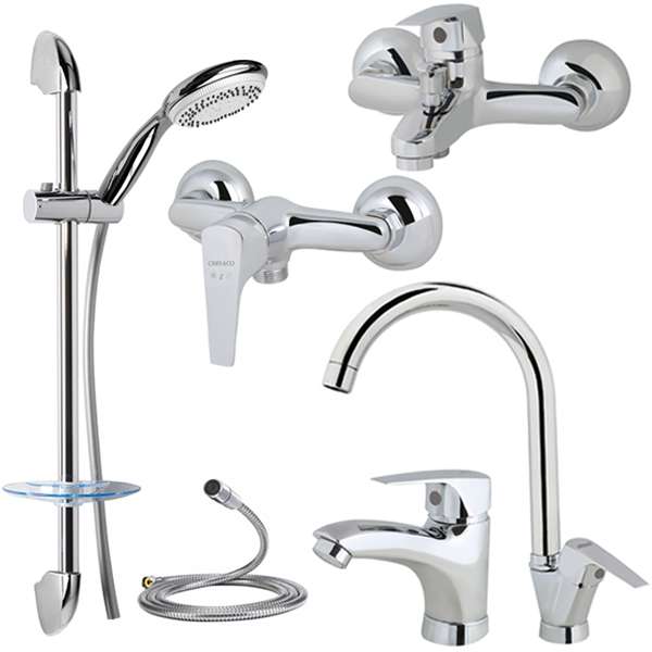 ست شیرآلات چیاکو مدل راکل پلاس مجموعه 6 عددی ست شیرآلات چیاکو مدل راکل پلاس مجموعه 6 عددی