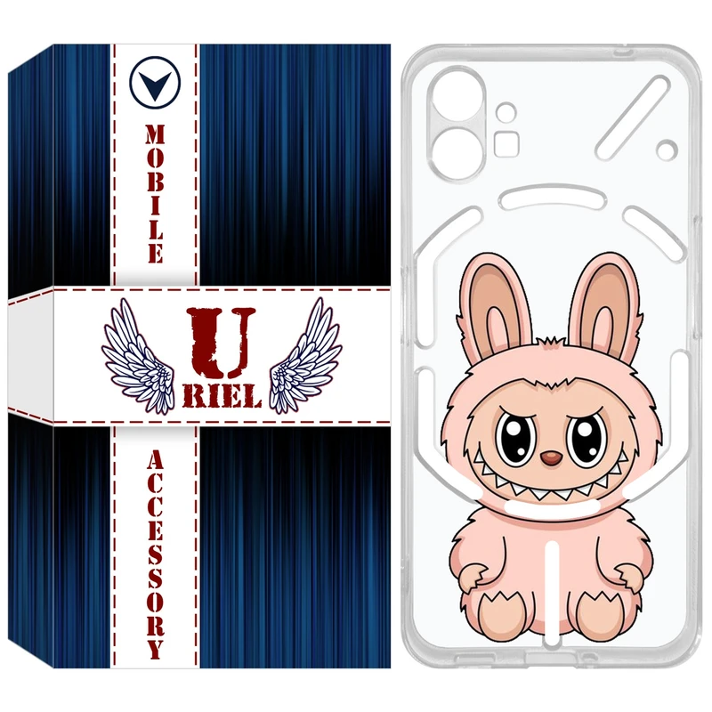 کاور یوریل مدل Clear کد 138 طرح لبوبو Labubu مناسب برای گوشی موبایل ناتینگ فون Nothing Phone 1