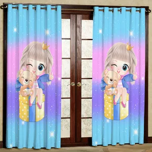پرده مدل دختر جعبه کادو هازان پانچی کد 4667 سایز 140x200 سانتی متر
