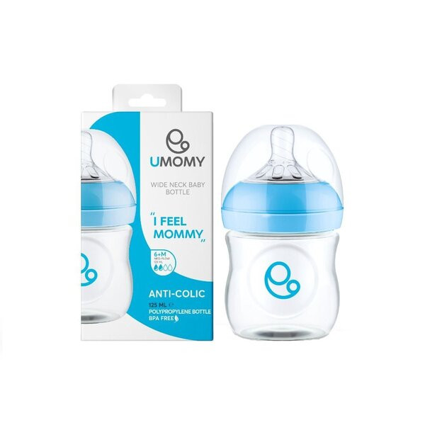 شیشه شیر یومامی مدل دهانه عریض حجم 125 میلی لیتر