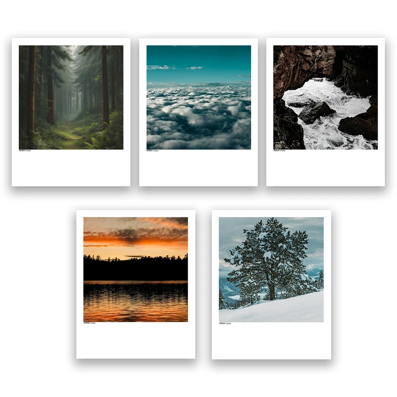 آویز تزیینی عرش مدل فانتزی منظره زیبا کد Asa834 مجموعه پنج عددی