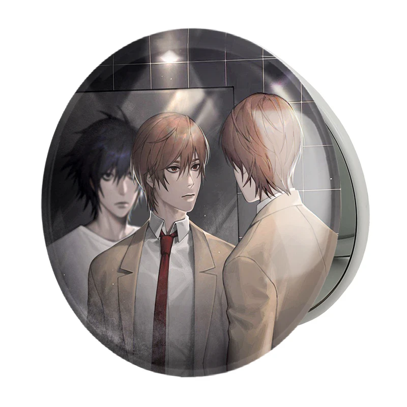 آینه جیبی خندالو طرح لایت انیمه دفترچه مرگ Death Note مدل تاشو کد 15770 