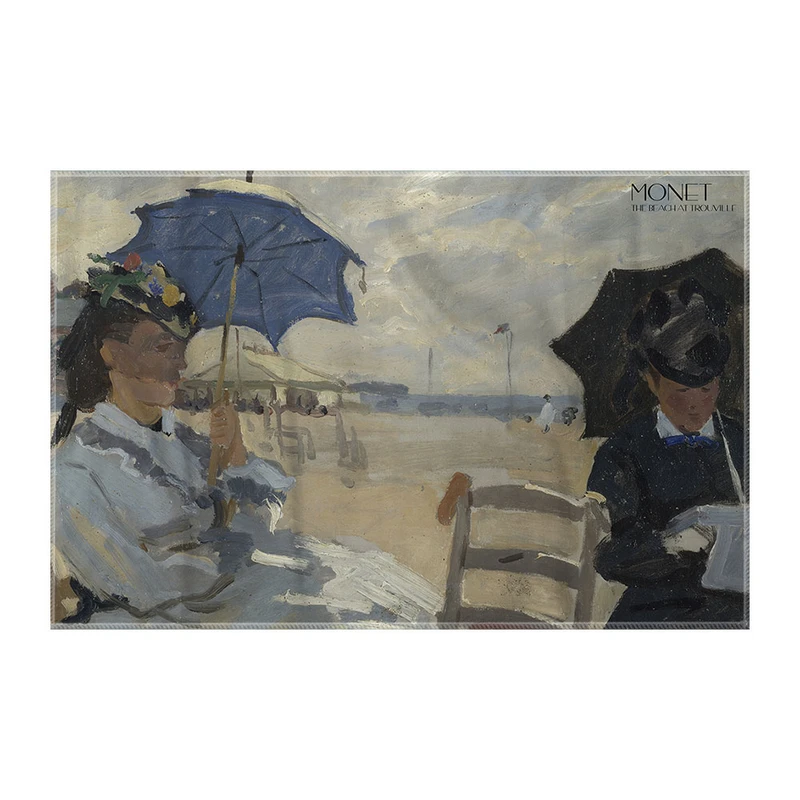 کاغذ کادو ترمه طراحان ایده مدل ساحل تروویل از مونه کد art0210 سایز 57x37 سانتی متر