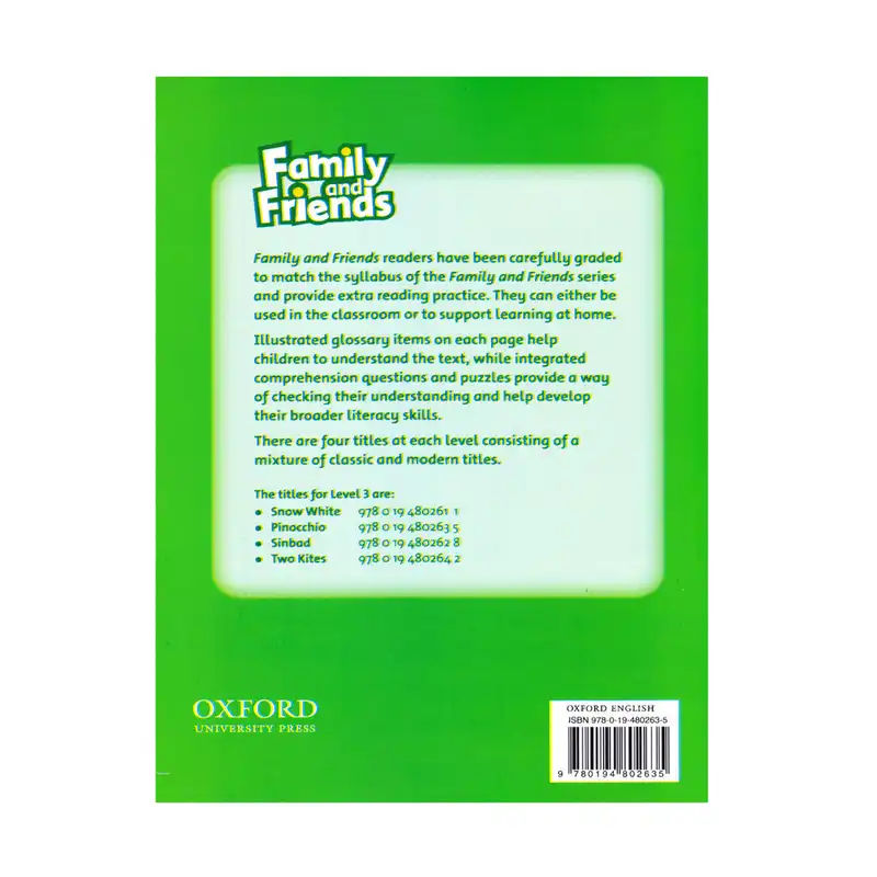 کتاب داستان Family And Friends 3 اثر جمعی از نویسندگان انتشارات الوندپویان چهار جلدی