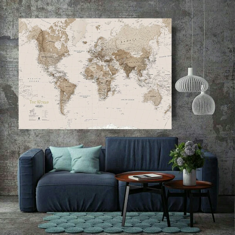 پوستر طرح نقشه جهان مدل PO1287