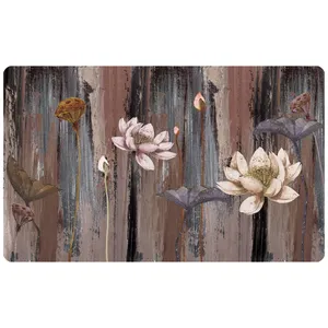 پادری مدل سه لایه رویه مخمل طرح گل کد 1508 سایز 75x45 سانتی متر