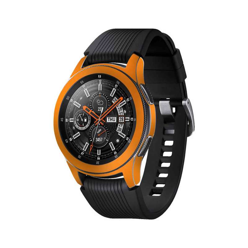 برچسب ماهوت طرح Matte-Orange مناسب برای ساعت هوشمند سامسونگ Galaxy Watch 46mm