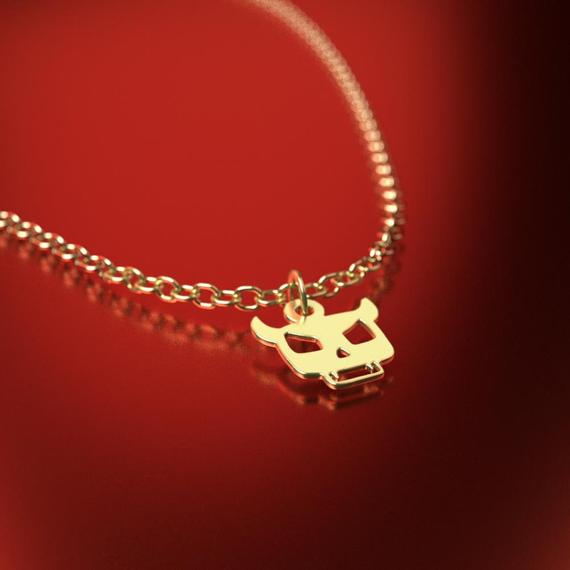 آویز ساعت طلا 18 عیار زنانه مدوپد مدل جمجمه کد CA10355