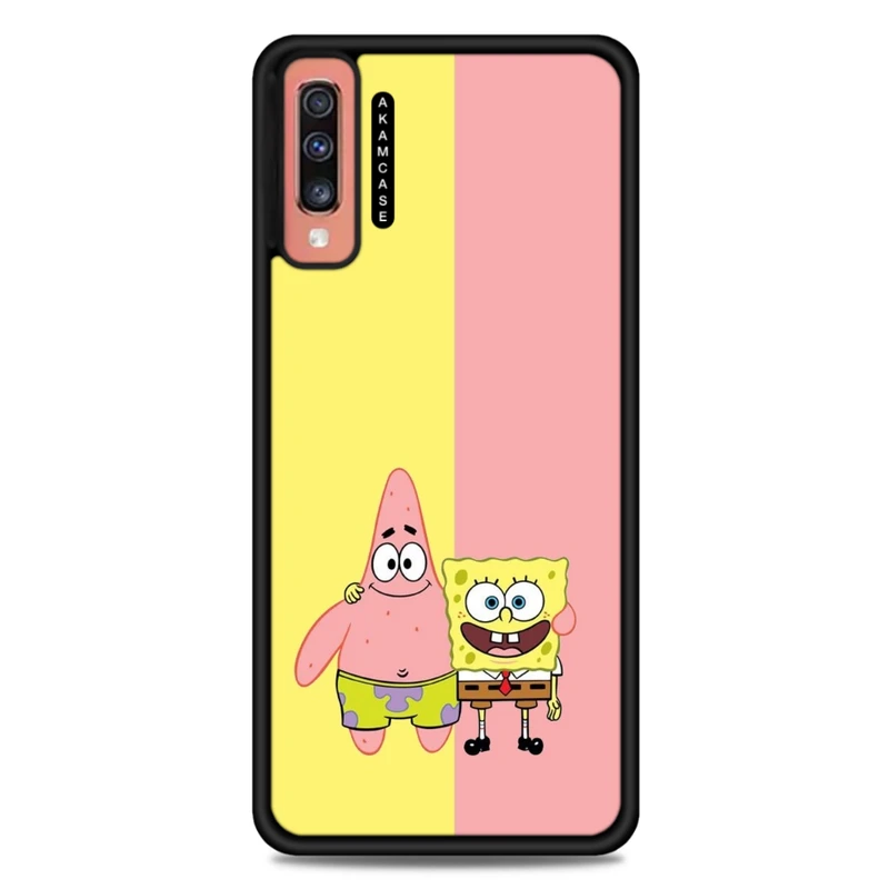 کاور آکام مدل AMC-WSGA70-SPONGE BOB6 مناسب برای گوشی موبایل سامسونگ Galaxy A70