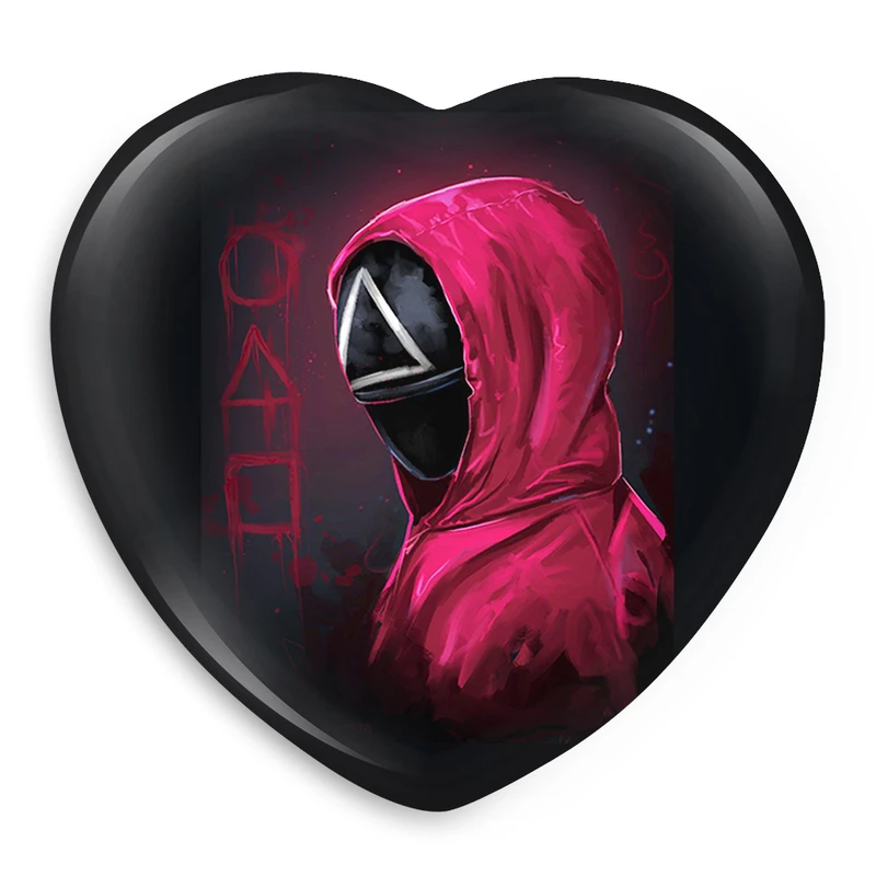 پیکسل خندالو طرح بازی مرکب Squid Game مدل قلبی کد 10839