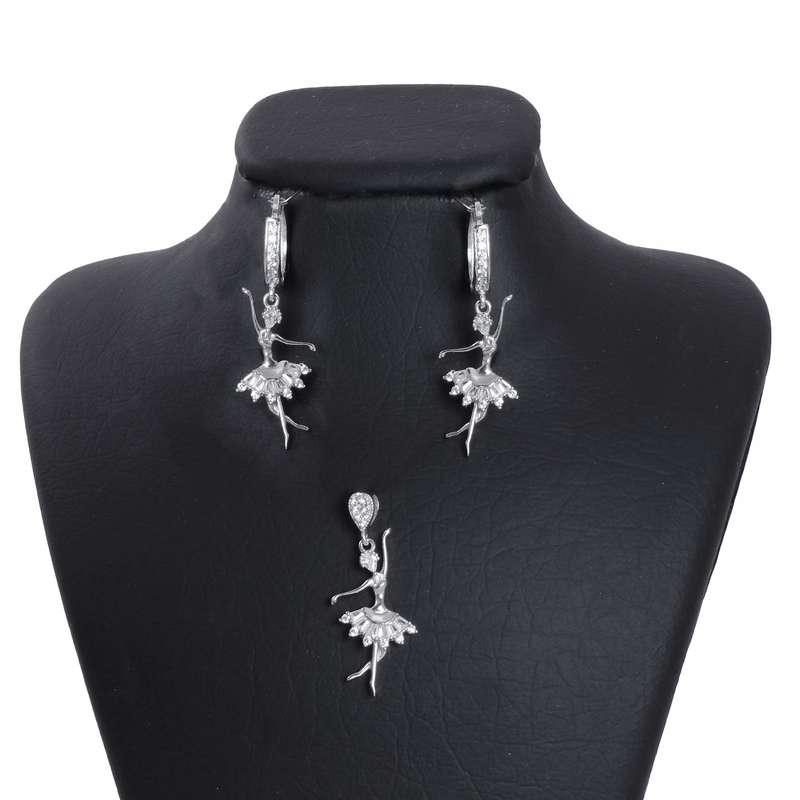 نیم ست نقره زنانه مدل GTA-235 نیم ست نقره زنانه مدل GTA-235