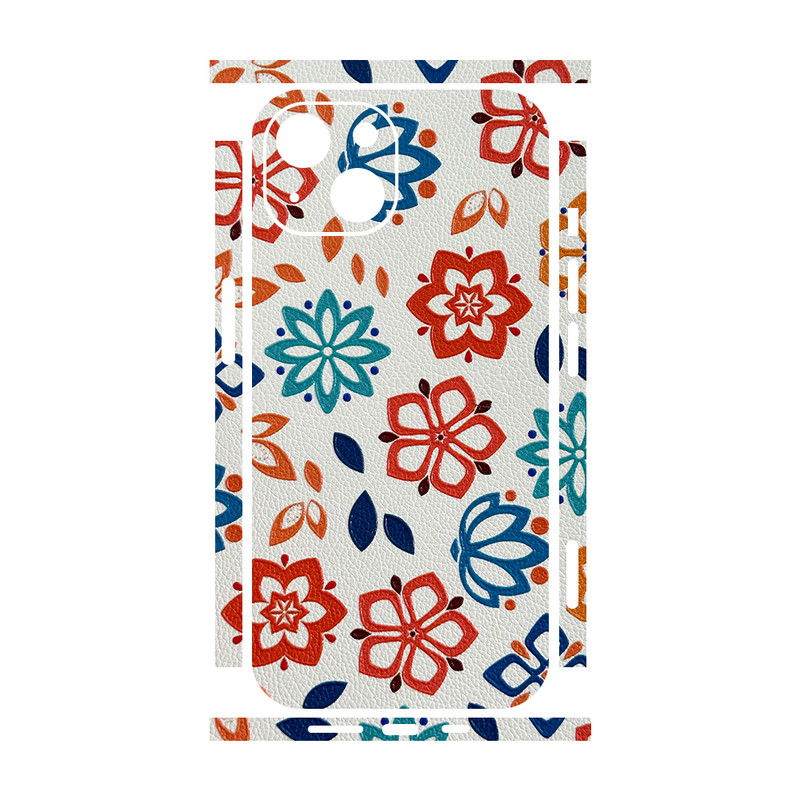 برچسب پوششی ریمکس مدل Leth طرح گل مناسب برای گوشی موبایل اپل iPhone 13