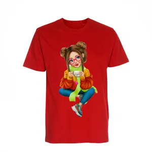 تی شرت آستین کوتاه زنانه مدل فانتزی GIRL FUN کد 1112