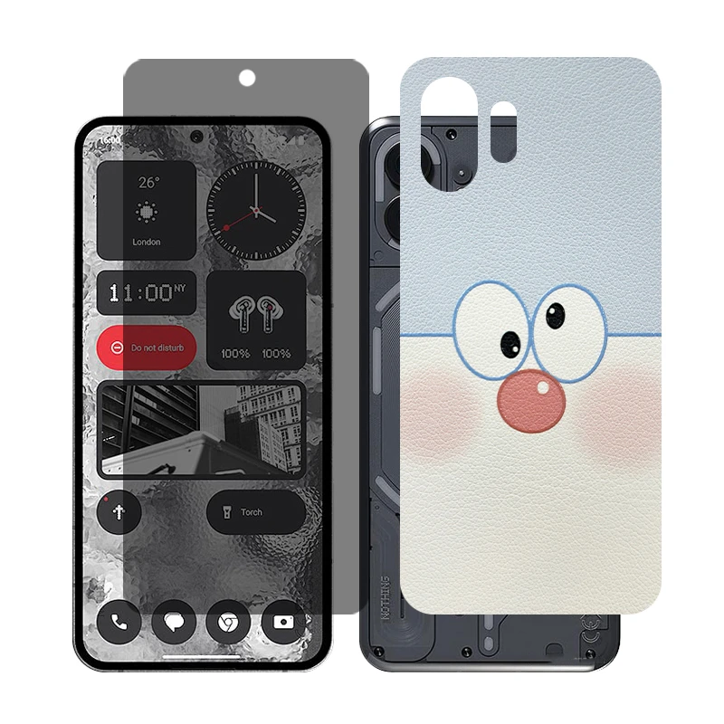 محافظ صفحه نمایش حریم شخصی گلس مدل Together مناسب برای گوشی موبایل ناتینگ Phone 2 به همراه برچسب پوششی پشت گوشی