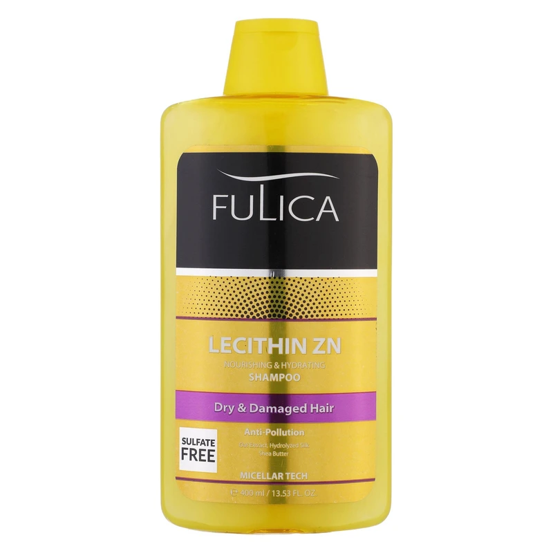 شامپو مو فولیکا مدل LECITHIN ZN مناسب موهای خشک و آسیب دیده حجم 400 میلی لیتر