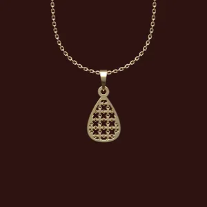 گردنبند طلا 18 عیار زنانه مدوپد مدل هندسی کد X2-1-1238