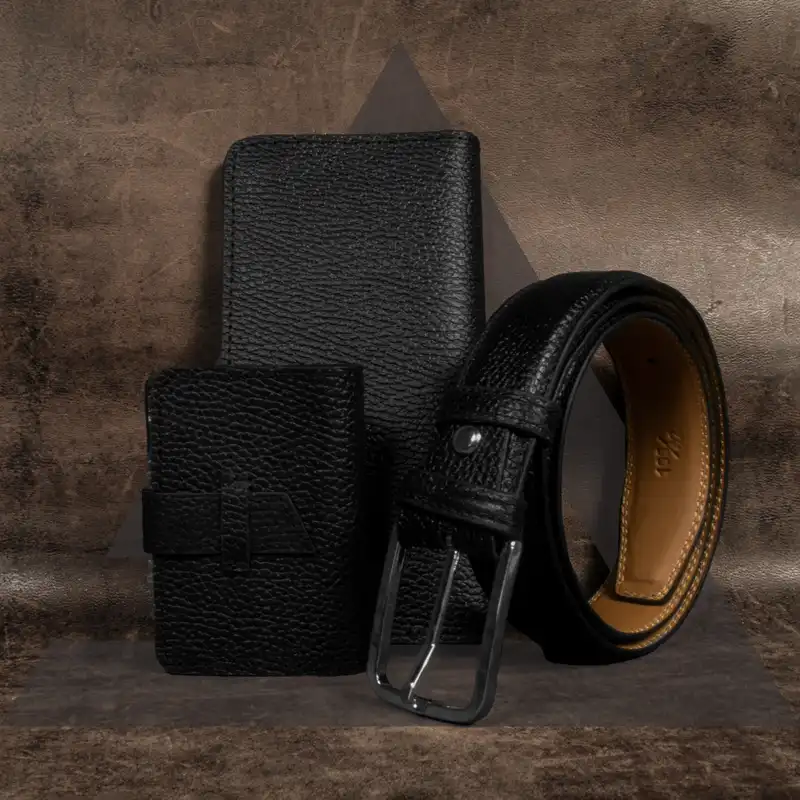 ست هدیه مردانه چرم آراهمراه مدل ARASET25