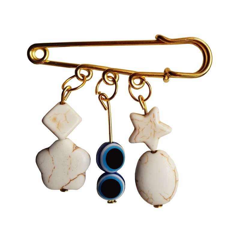 سنجاق سینه دخترانه طرح چشم نظر مدل N4