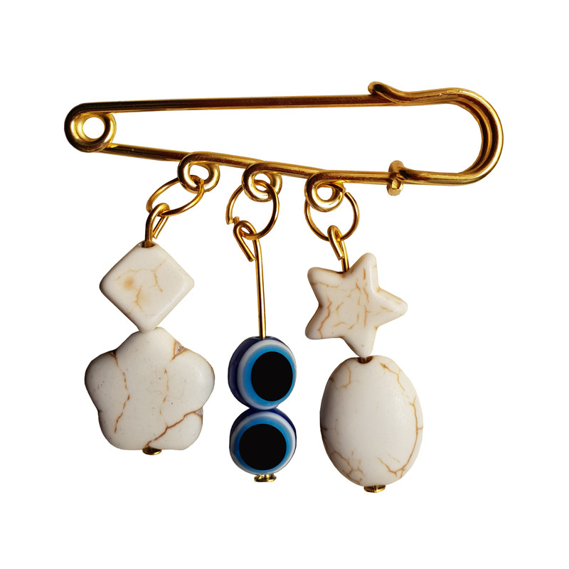 سنجاق سینه دخترانه طرح چشم نظر مدل N4