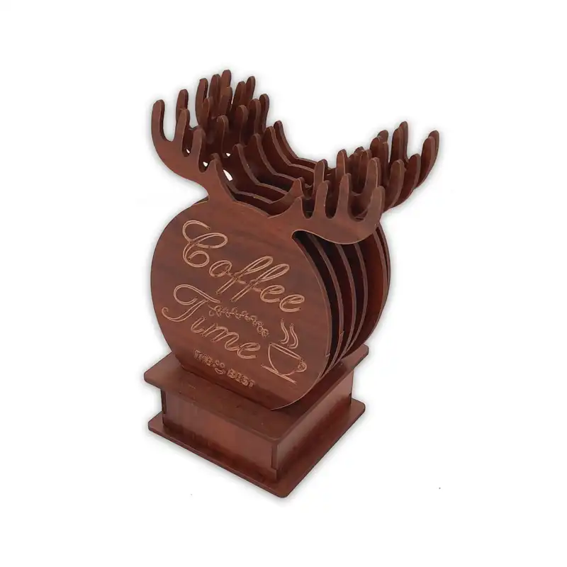 زیر لیوانی دکوماتوس مدل شاخ گوزن مجموعه 6 عددی