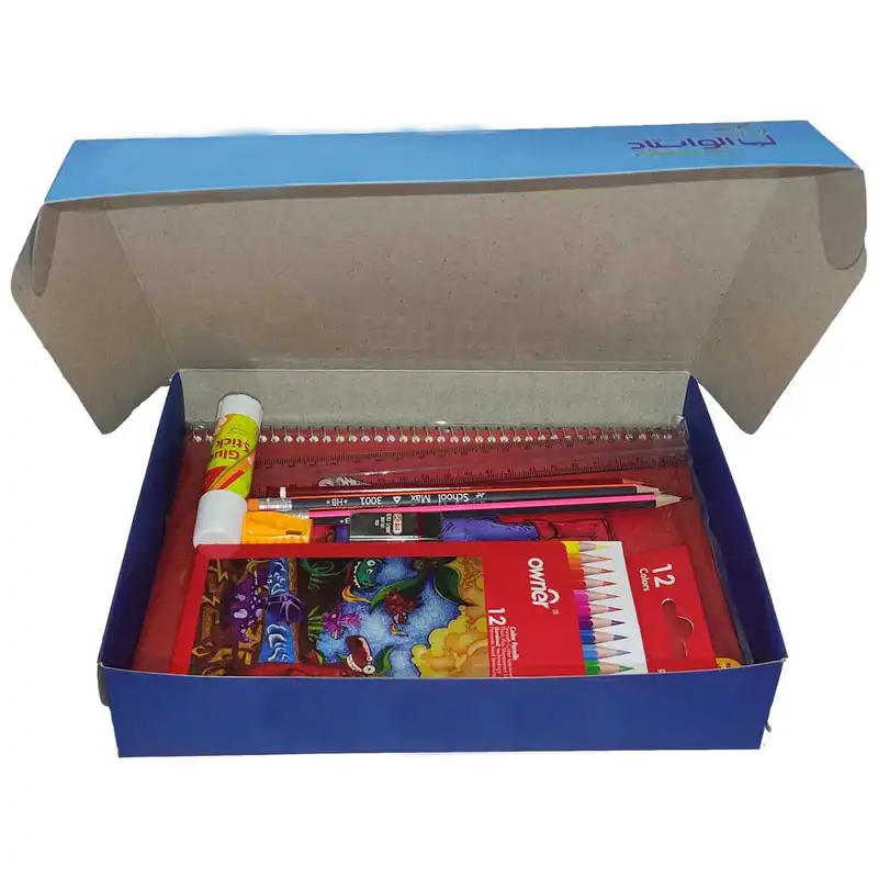 بسته لوازم التحریر الواستاد مدل میرال 3 پسرانه مجموعه 10 عددی