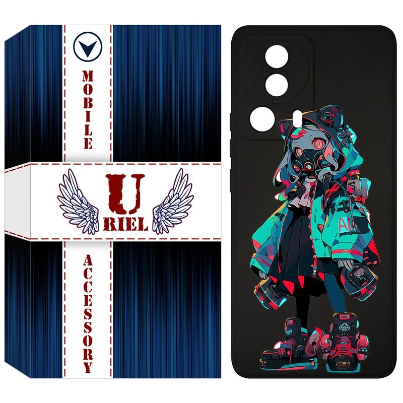 کاور یوریل مدل قاب KSH کد 58 طرح دخترگربه ای مناسب برای گوشی موبایل شیائومی 13 Lite