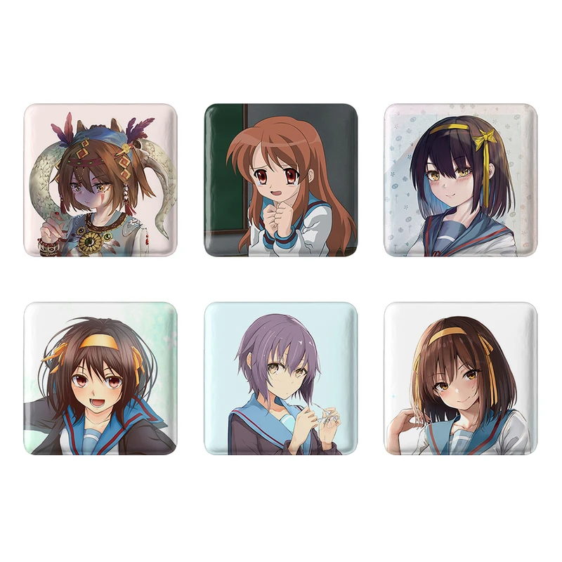 مگنت خندالو طرح انیمه ناپدید شدن هارومی سوزومیا The Disappearance of Haruhi Suzumiya کد 1431B مجموعه 6 عددی