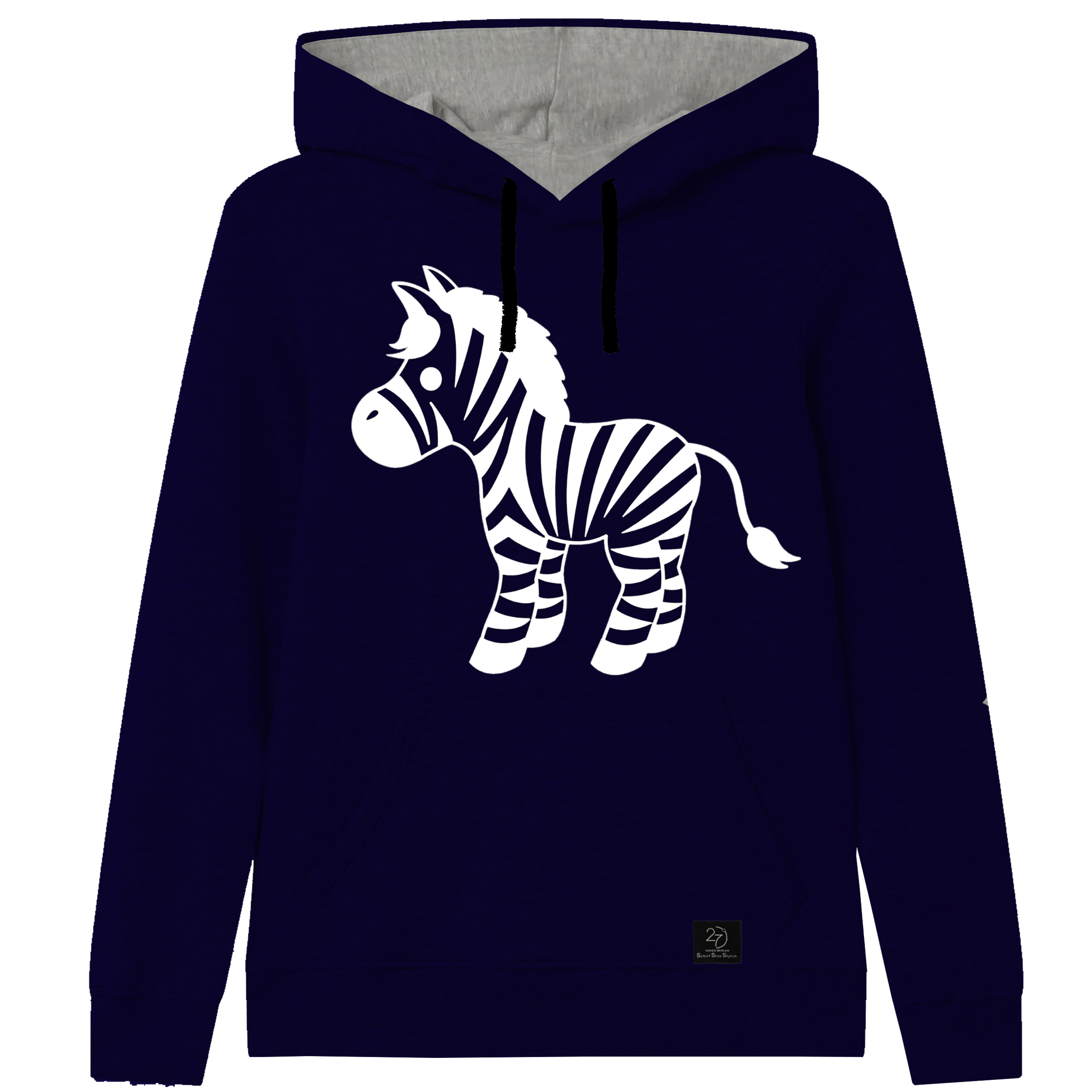 هودی پسرانه 27طرح ZEBRA کد J02 رنگ سرمه ای