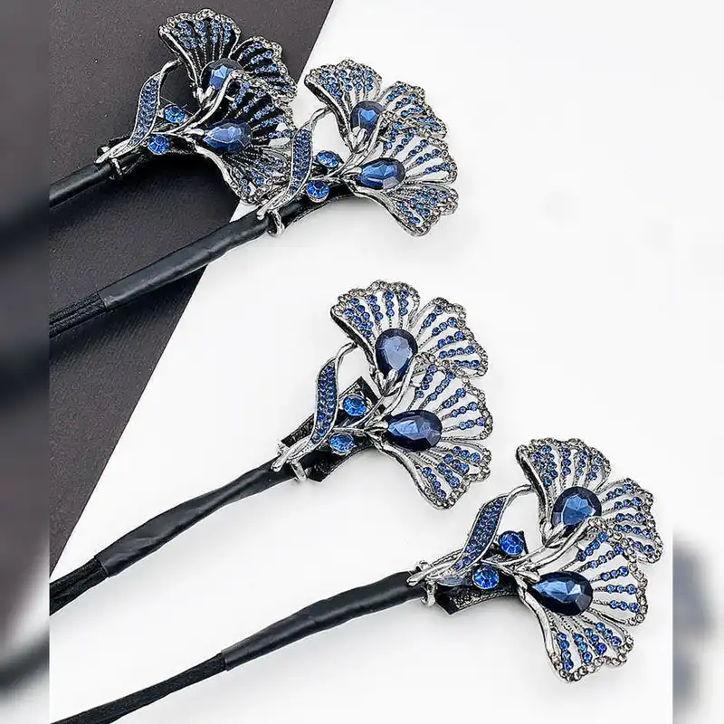 گیره مو زنانه مدل باندفر برگ جینکو کد brg 236