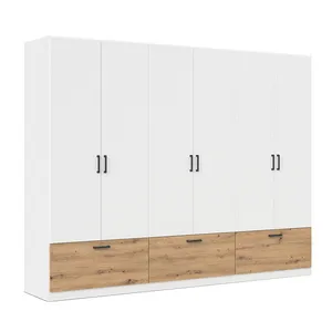 کمد لباس فلفور کابینت مدل MDF-WH-L270cm