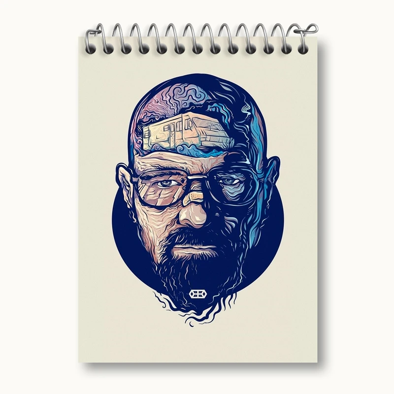 دفتر یادداشت 50 برگ خندالو مدل والتر وایت سریال بریکینگ بد Breaking Bad کد 13278