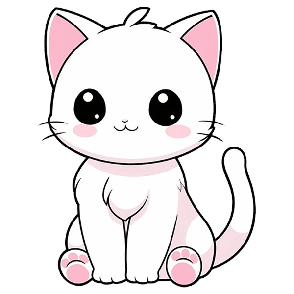 استیکر پارچه و لباس پاد آفرین طرح گربه کیوت کد 4835