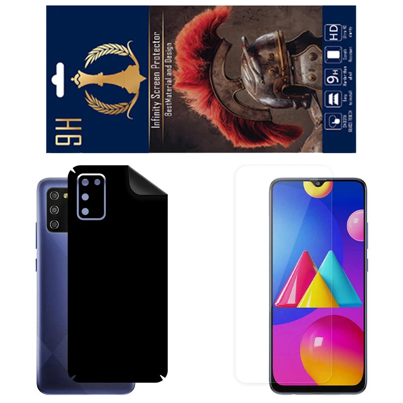 برچسب پوششی اینفینیتی مدل RG مناسب برای گوشی موبایل سامسونگ Galaxy M02S به همراه محافظ صفحه نمایش