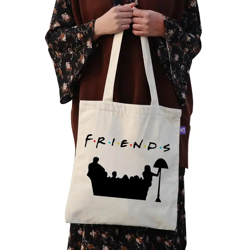 ساک خرید ترمه طراحان ایده مدل تیتراژ فرندز کد cfp1555 - L