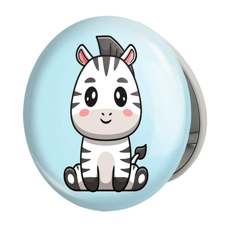 آینه جیبی خندالو طرح حیوانات بامزه گورخر مدل تاشو کد 29647