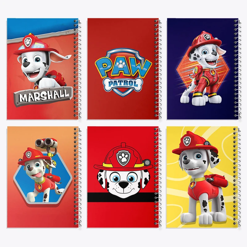 دفتر مشق 100 برگ خندالو طرح سگ های نگهبان (Paw Patrol) کد 304 مجموعه 6 عددی