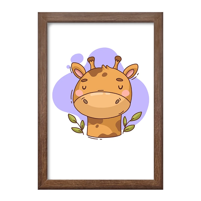 تابلو خندالو طرح زرافه حیوانات بامزه کد 37167