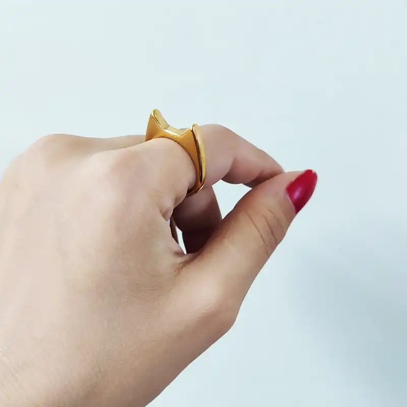 انگشتر مدل گربه کد DA046