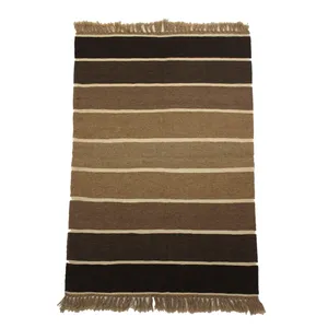 گلیم دستباف یک و نیم متری طرح راه راه کد 121