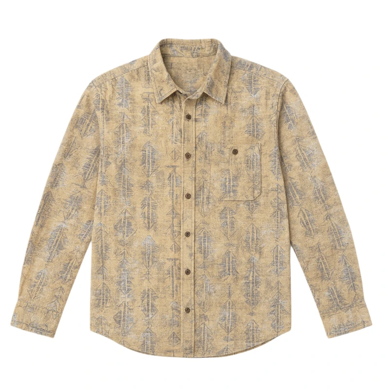 پیراهن آستین بلند یقه برگردان مردانه مدل MND1997