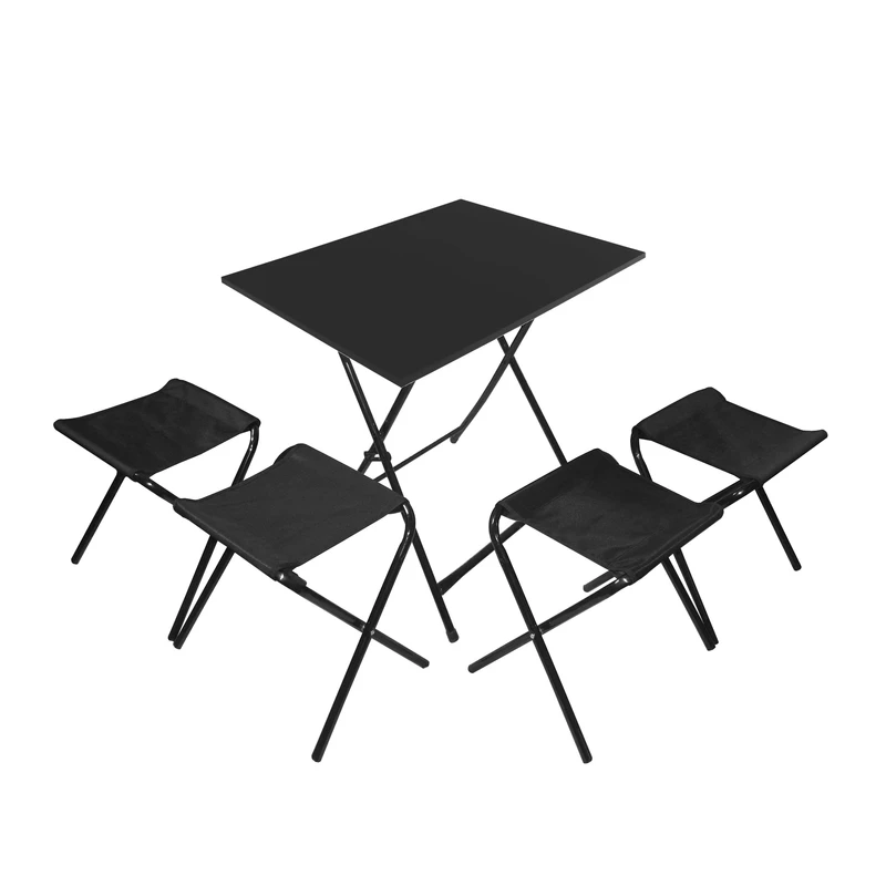 میز و صندلی سفری میزیمو مدل برزنتی کد 10544 مجموعه 5 عددی
