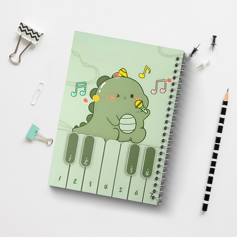 دفتر نقاشی 50 برگ خندالو طرح دایناسور کیوت کد N5152