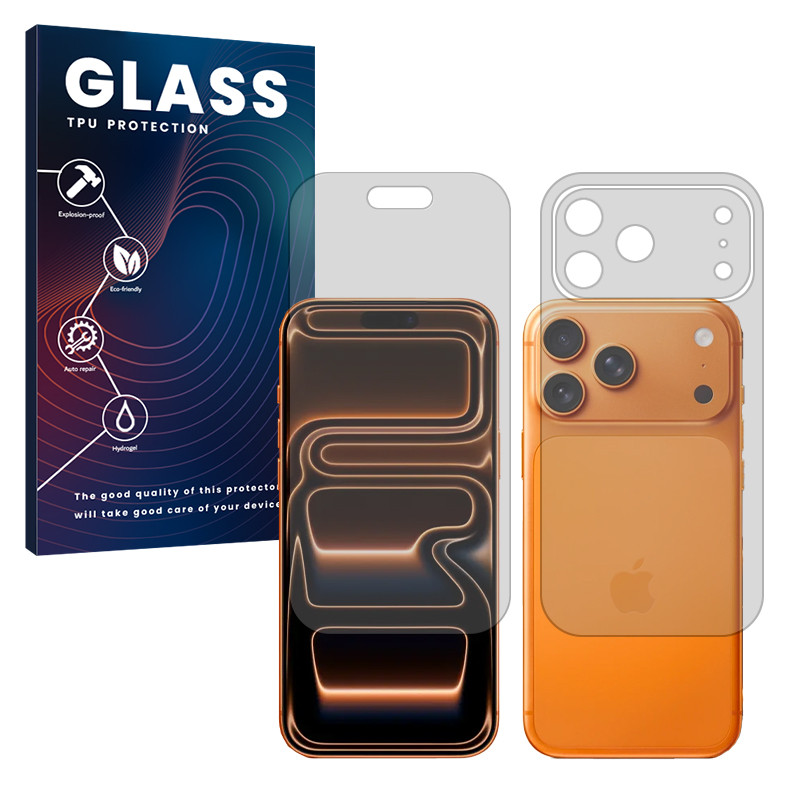 محافظ صفحه نمایش مات گلس مدل Resistant مناسب برای گوشی موبایل اپل iPhone 17 Pro Max به همراه محافظ پشت گوشی موبایل 