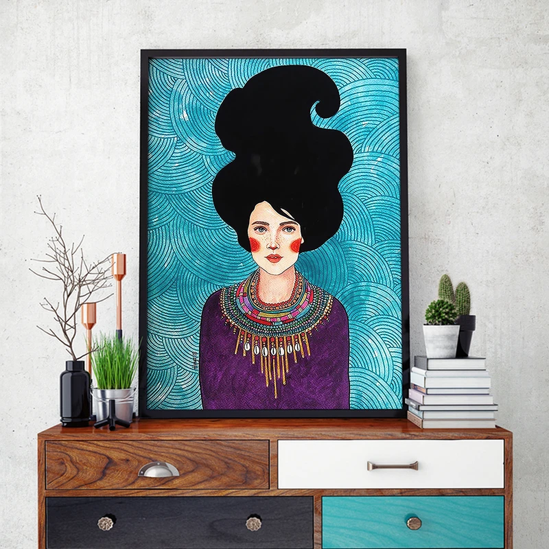 تابلو سالی وود مدل ماهی قرمز تنگ کد T300142