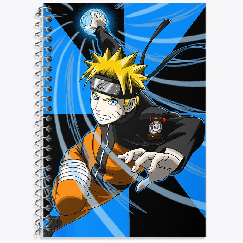 دفتر زبان 50 برگ خندالو مدل سه خط طرح انیمه ناروتو (Naruto) کد F2138